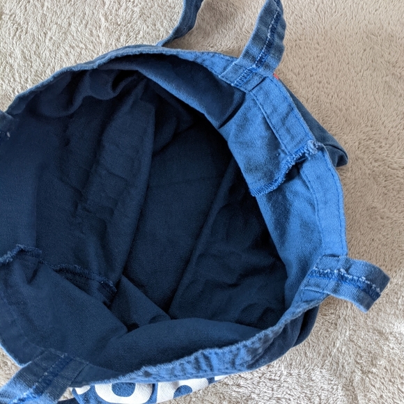 Blue Cotton Graphic Tote Bag - Picture 5 of 11